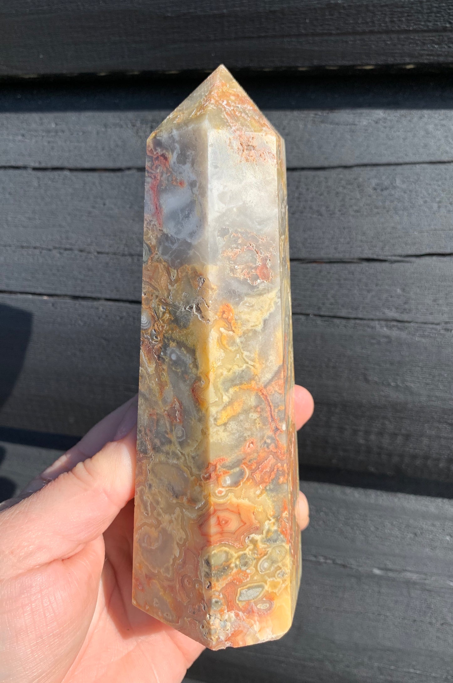 Crazy Lace Agate Tower