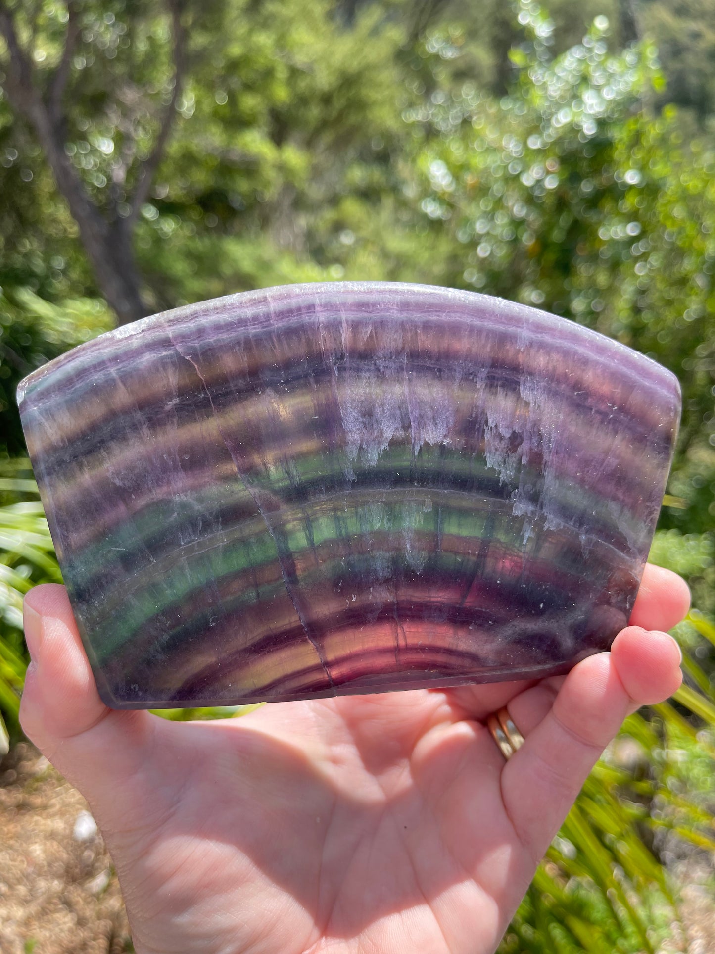 Rainbow Fluorite Slice