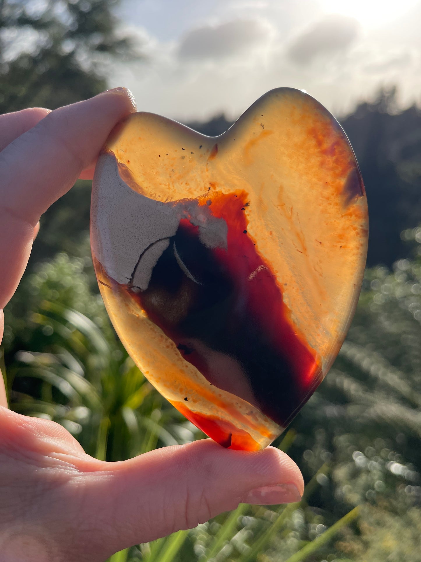 Blue Amber Heart