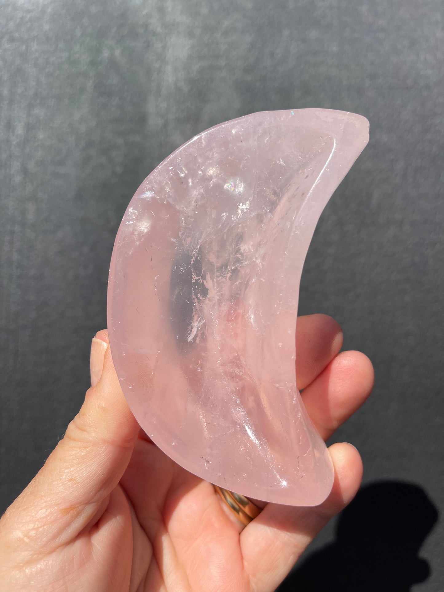 Rose Quartz Moon Bowl