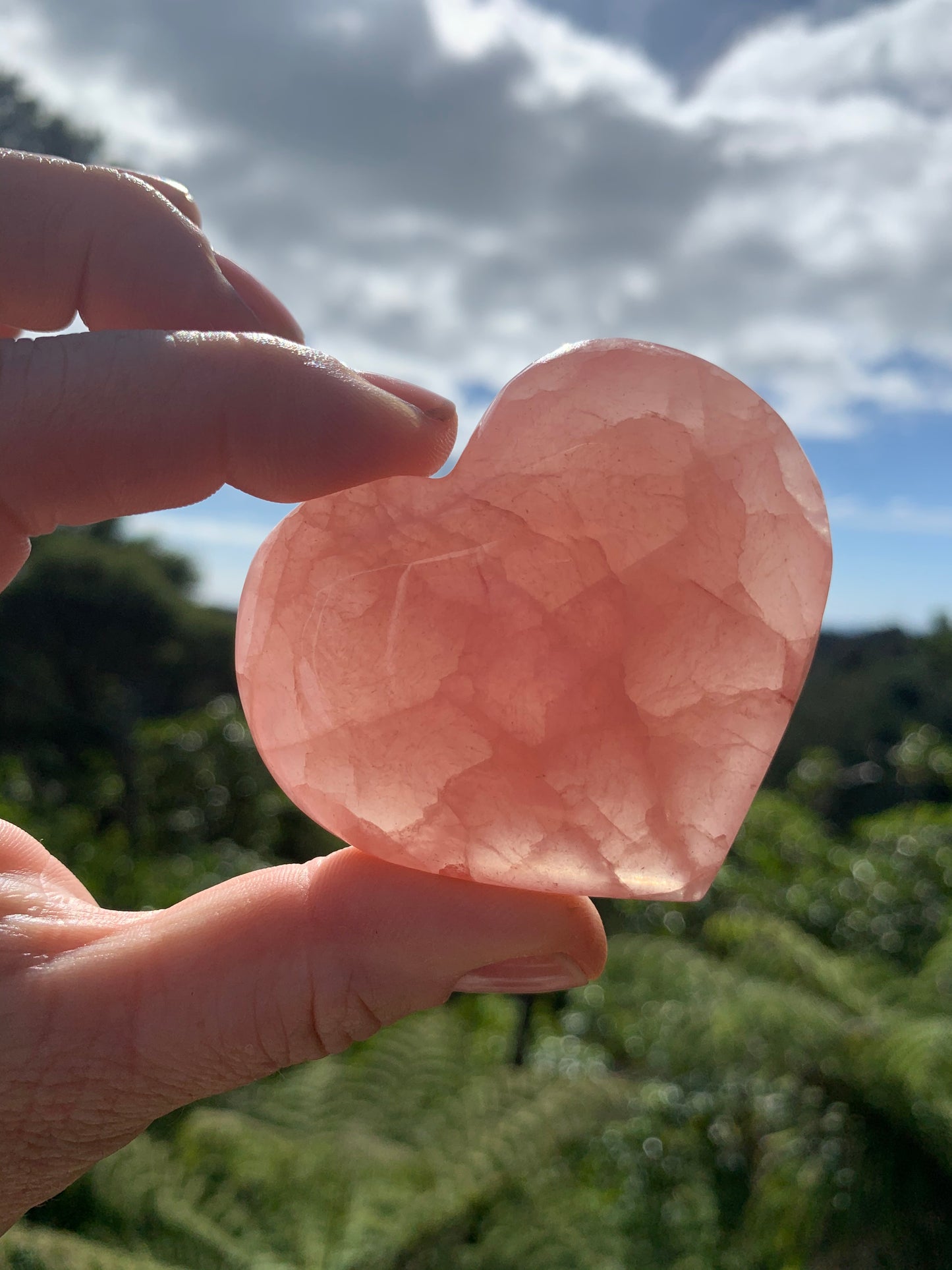 Rose Calcite Heart