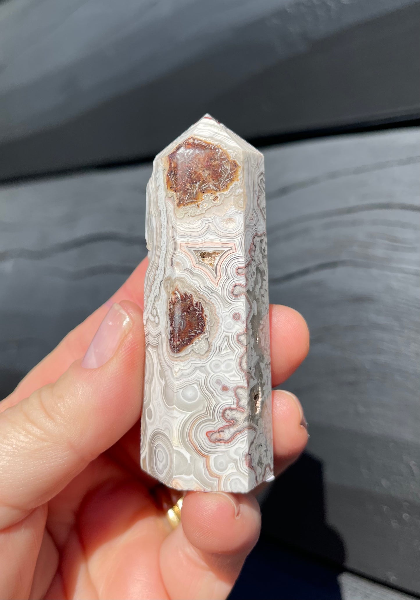 Crazy Lace Agate Tower, Mexican