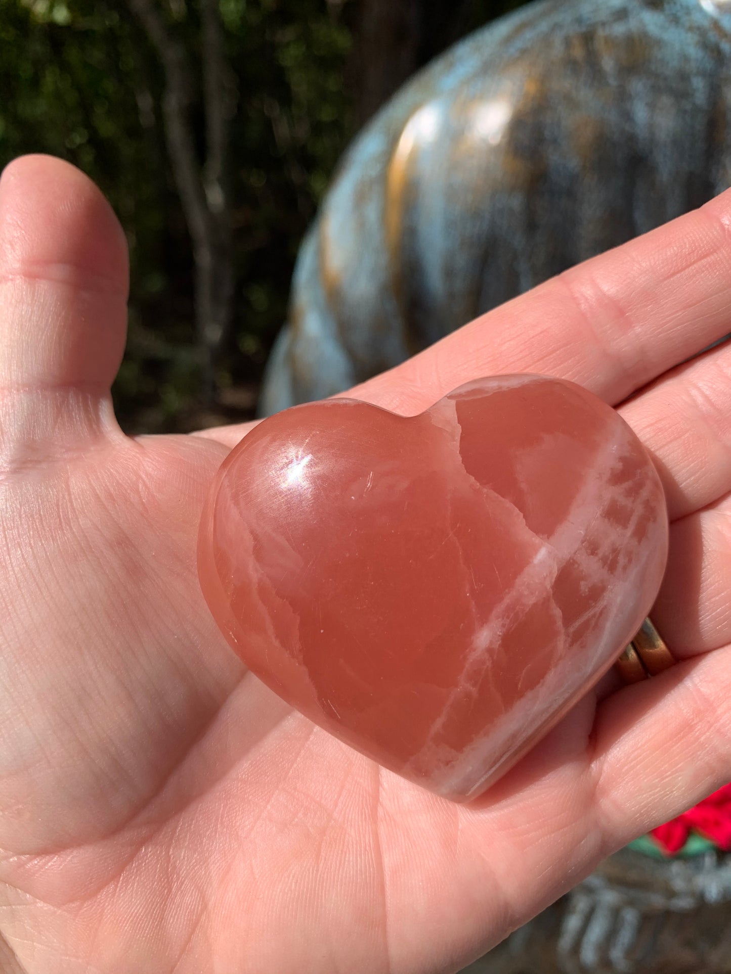 Rose Calcite Heart