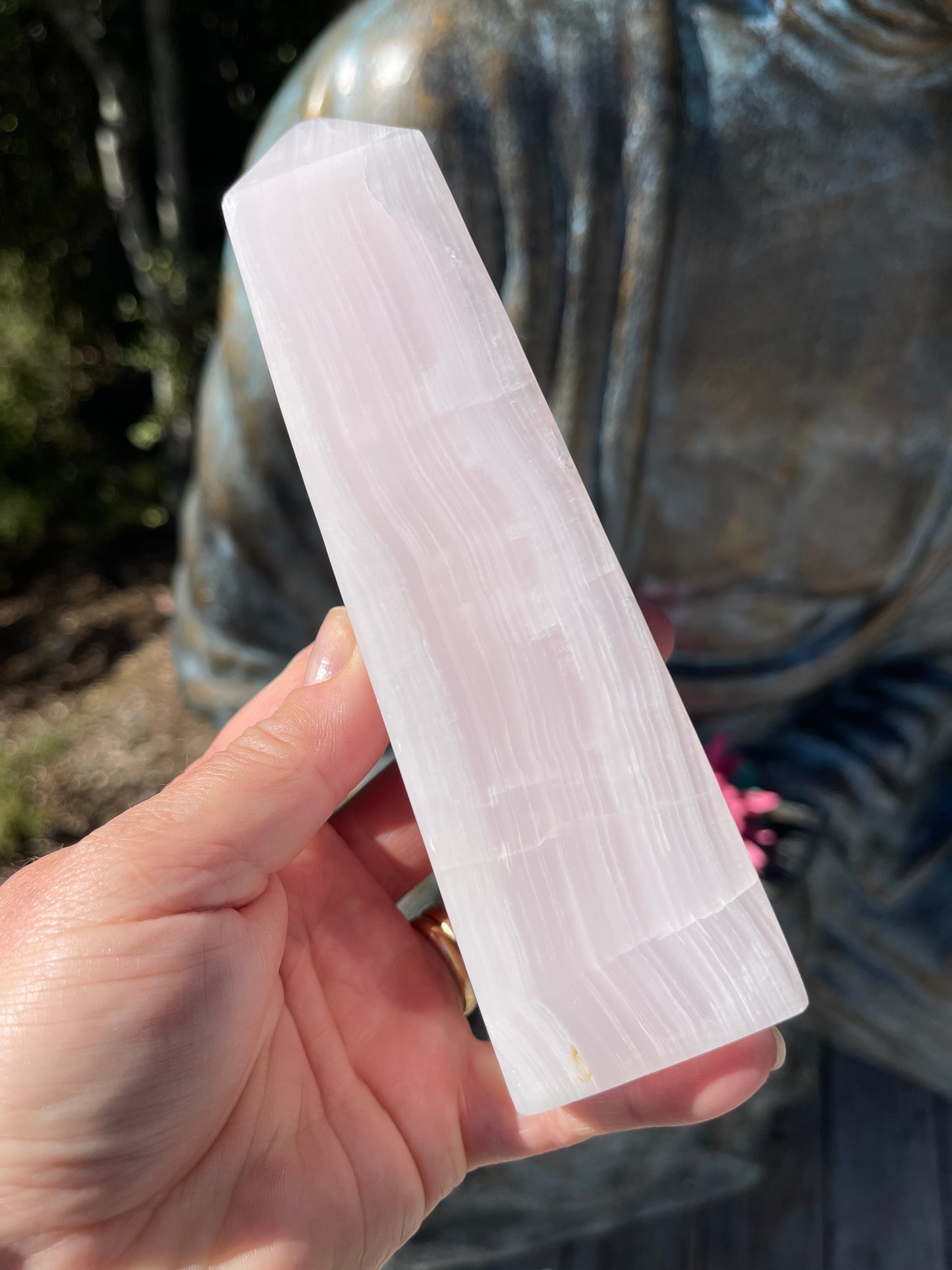 Pink Mangano Calcite Obelisk
