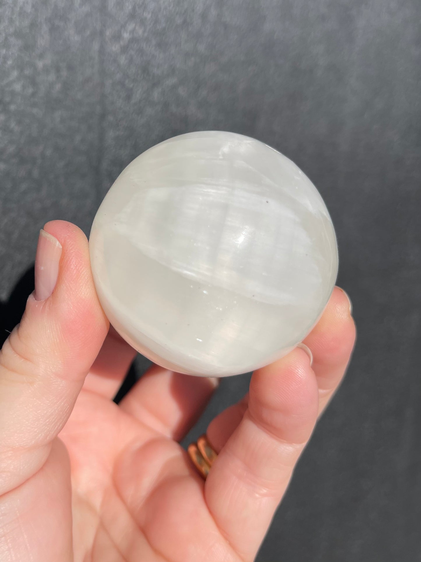 White Calcite Sphere