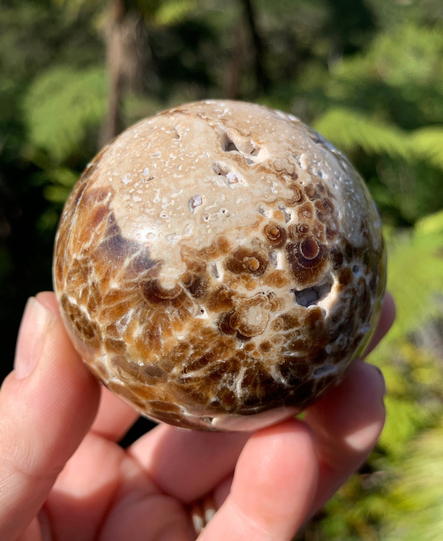 Chocolate Calcite Sphere