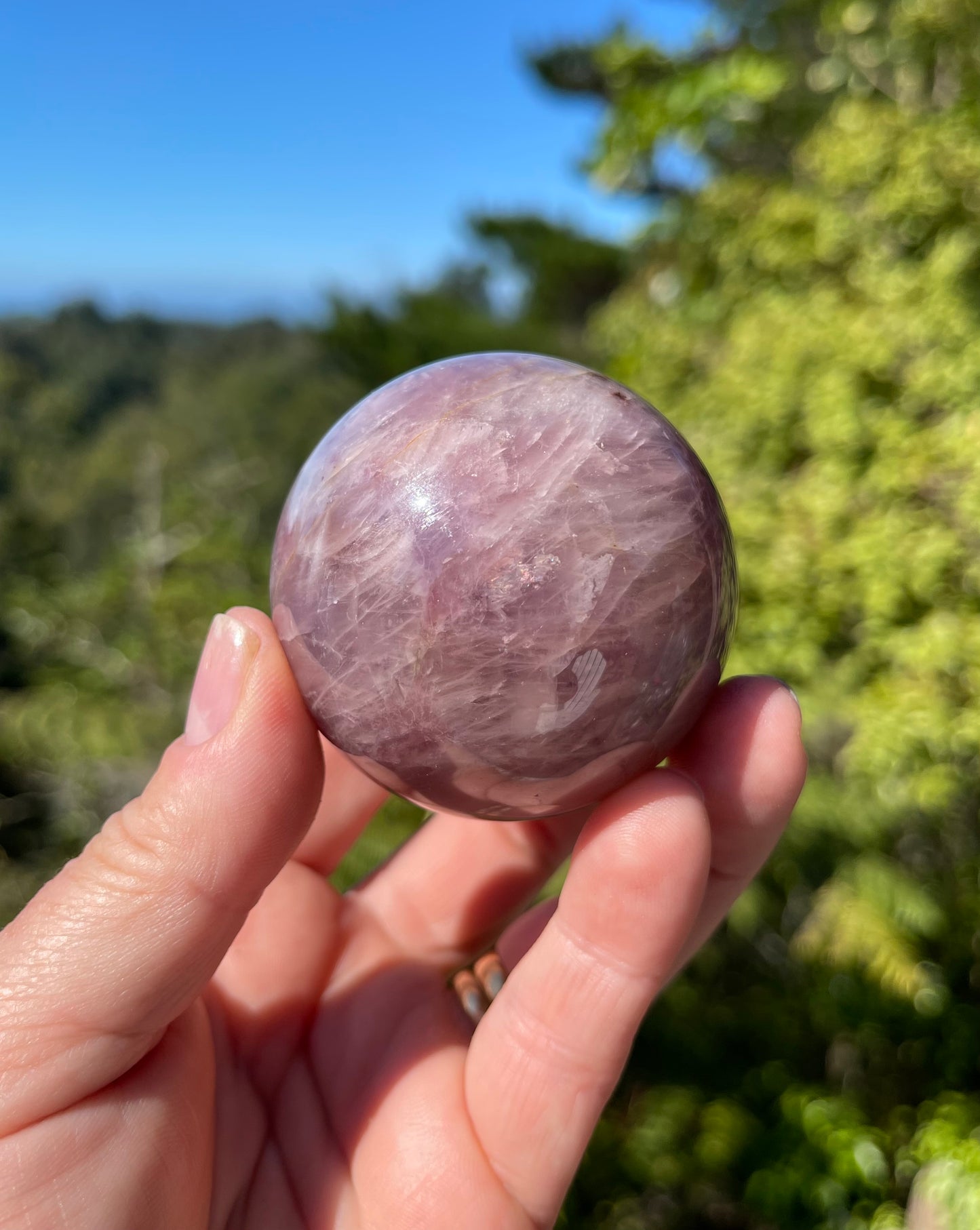 Lavender Rose Quartz Sphere