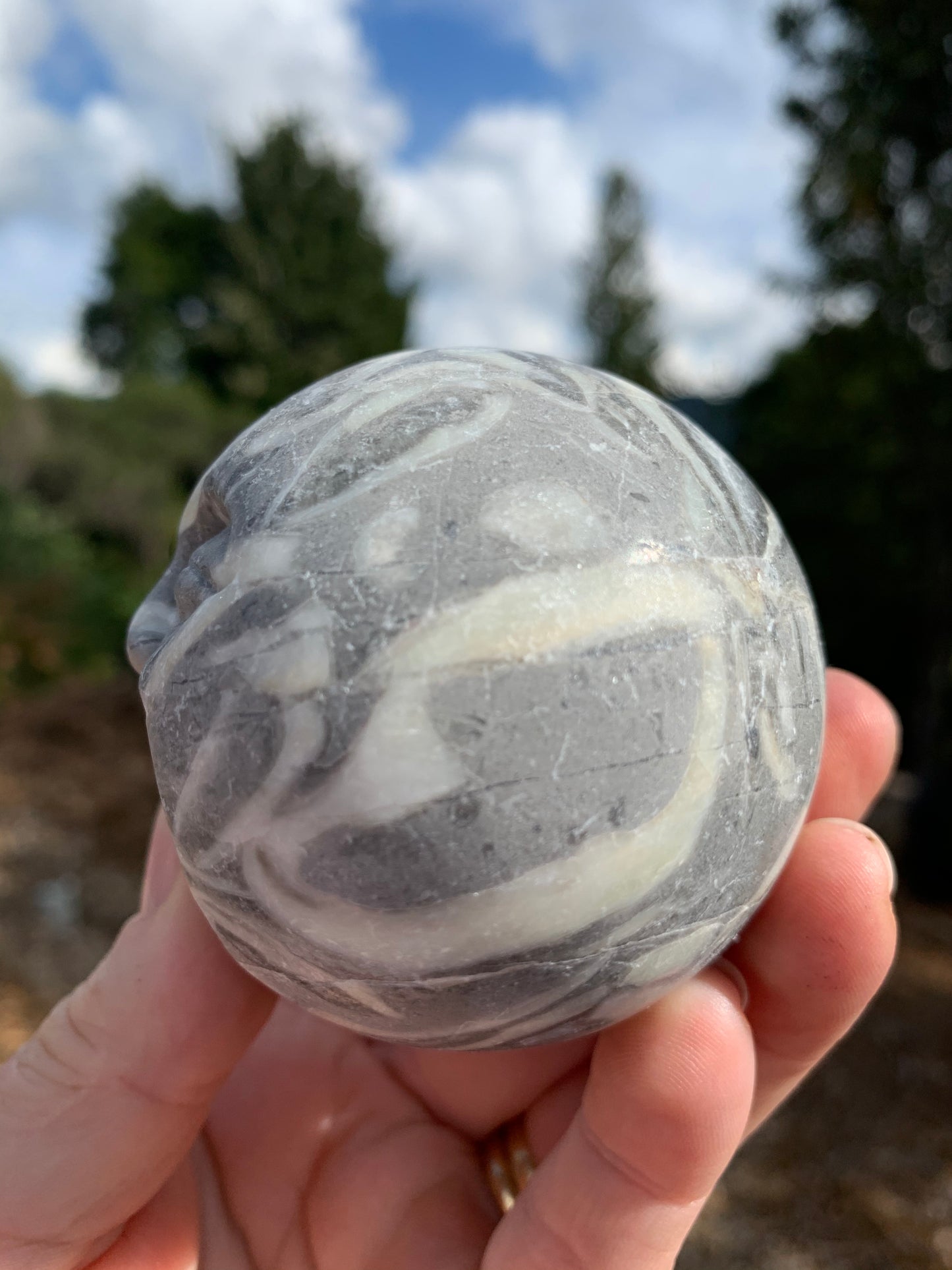 Thousand Eye/Shell Jasper Happy Face Sphere