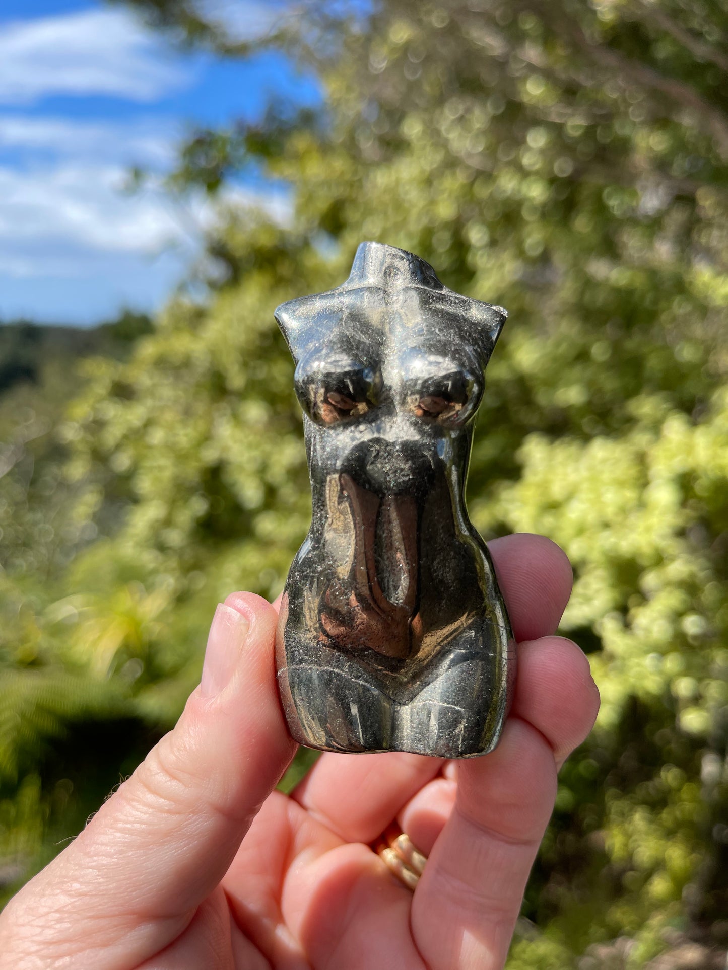 Pyrite Goddess Bust