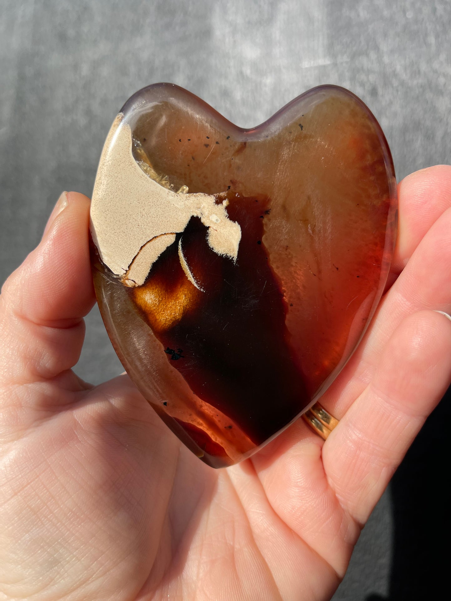 Blue Amber Heart