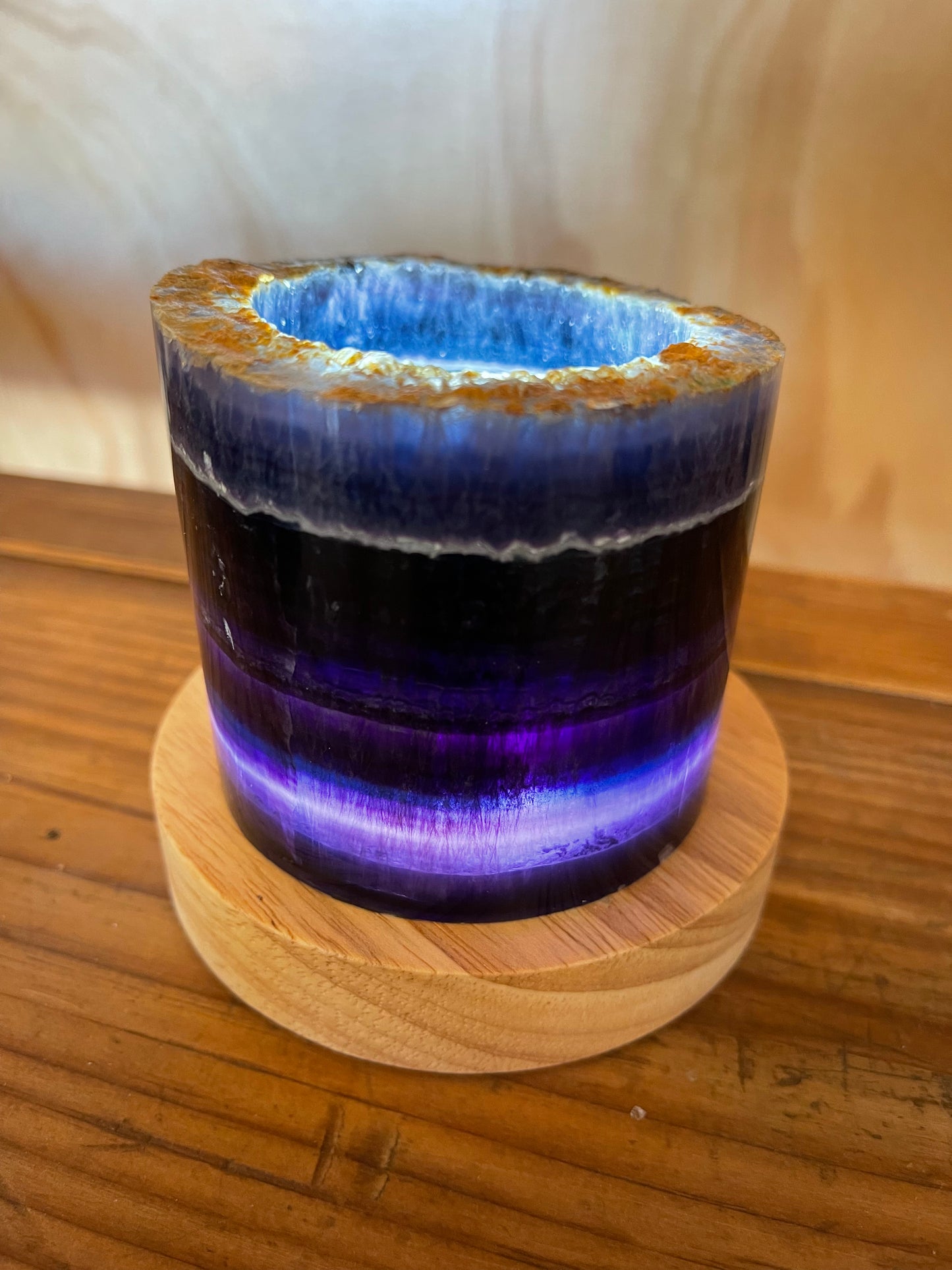 Rainbow Fluorite Lamp