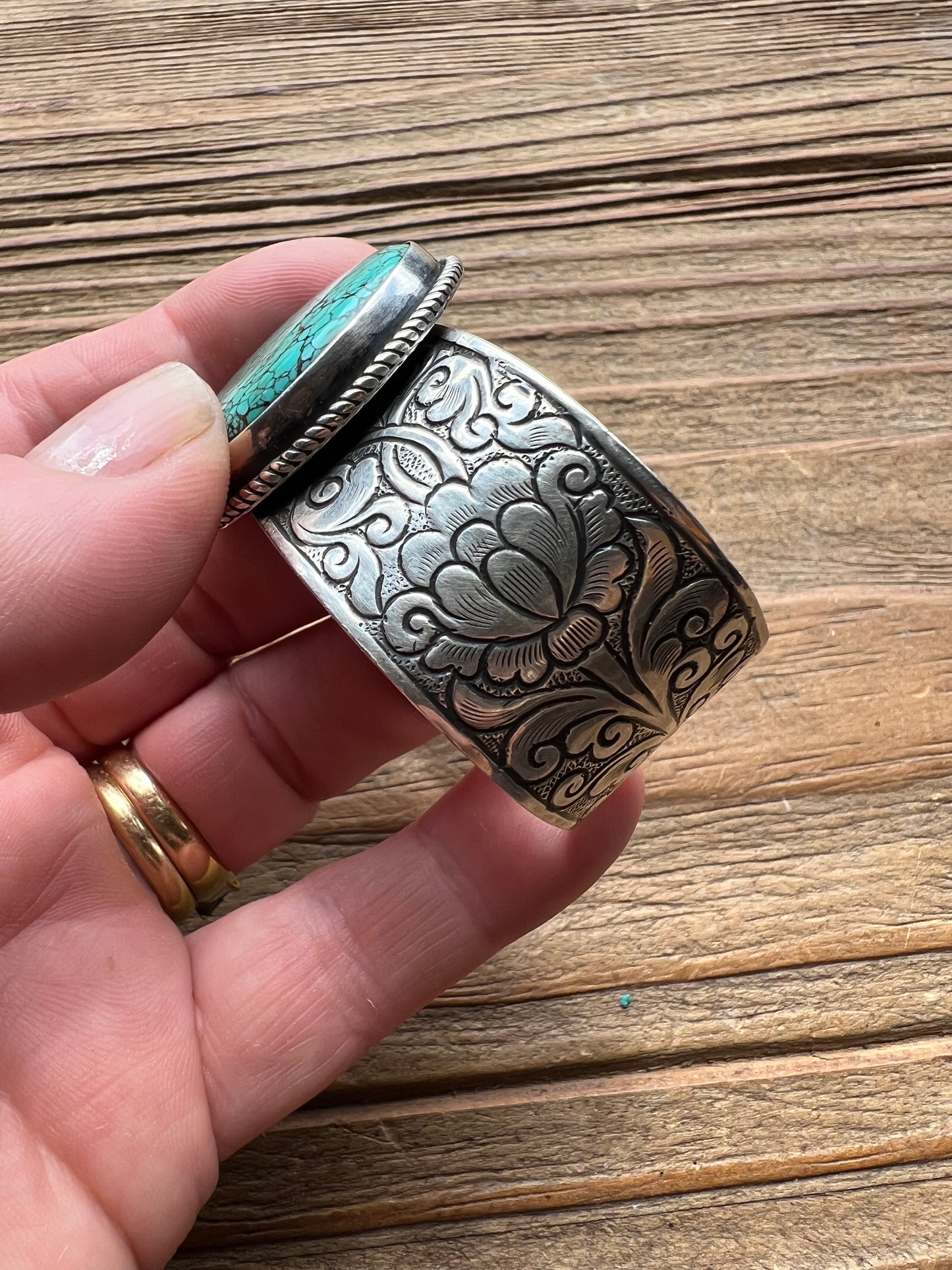 Turquoise and Sterling Silver Cuff