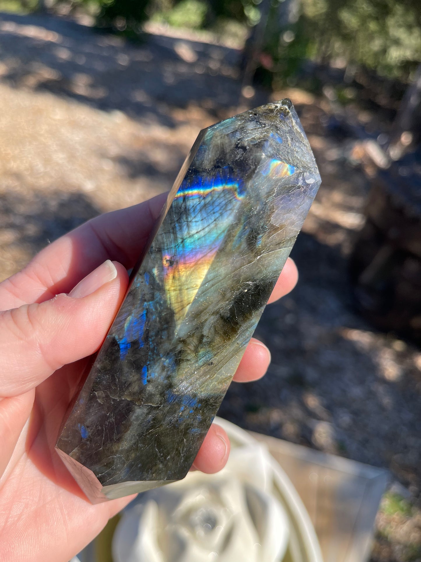 Labradorite Double Terminated Point