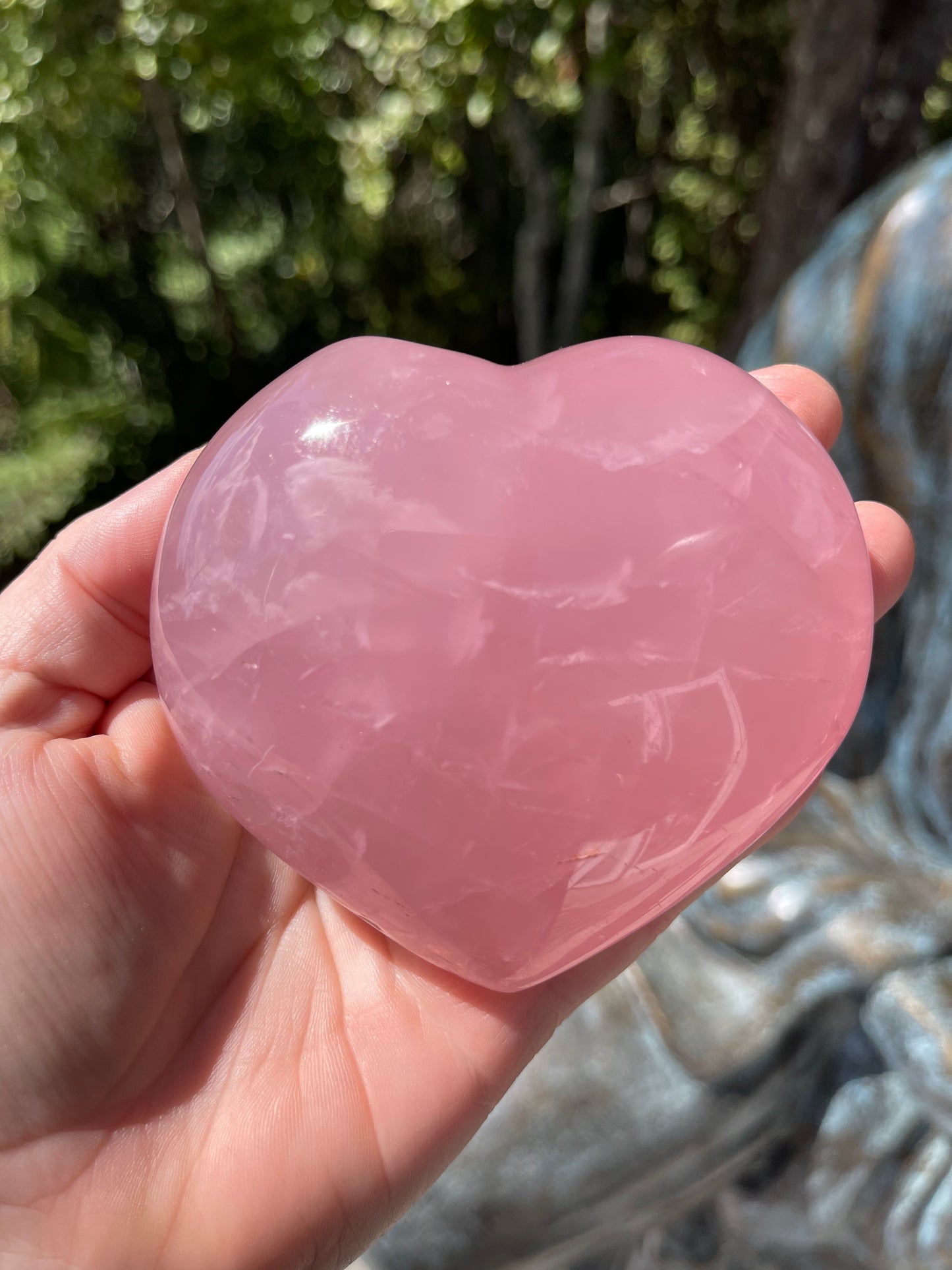 Star Rose Quartz Heart