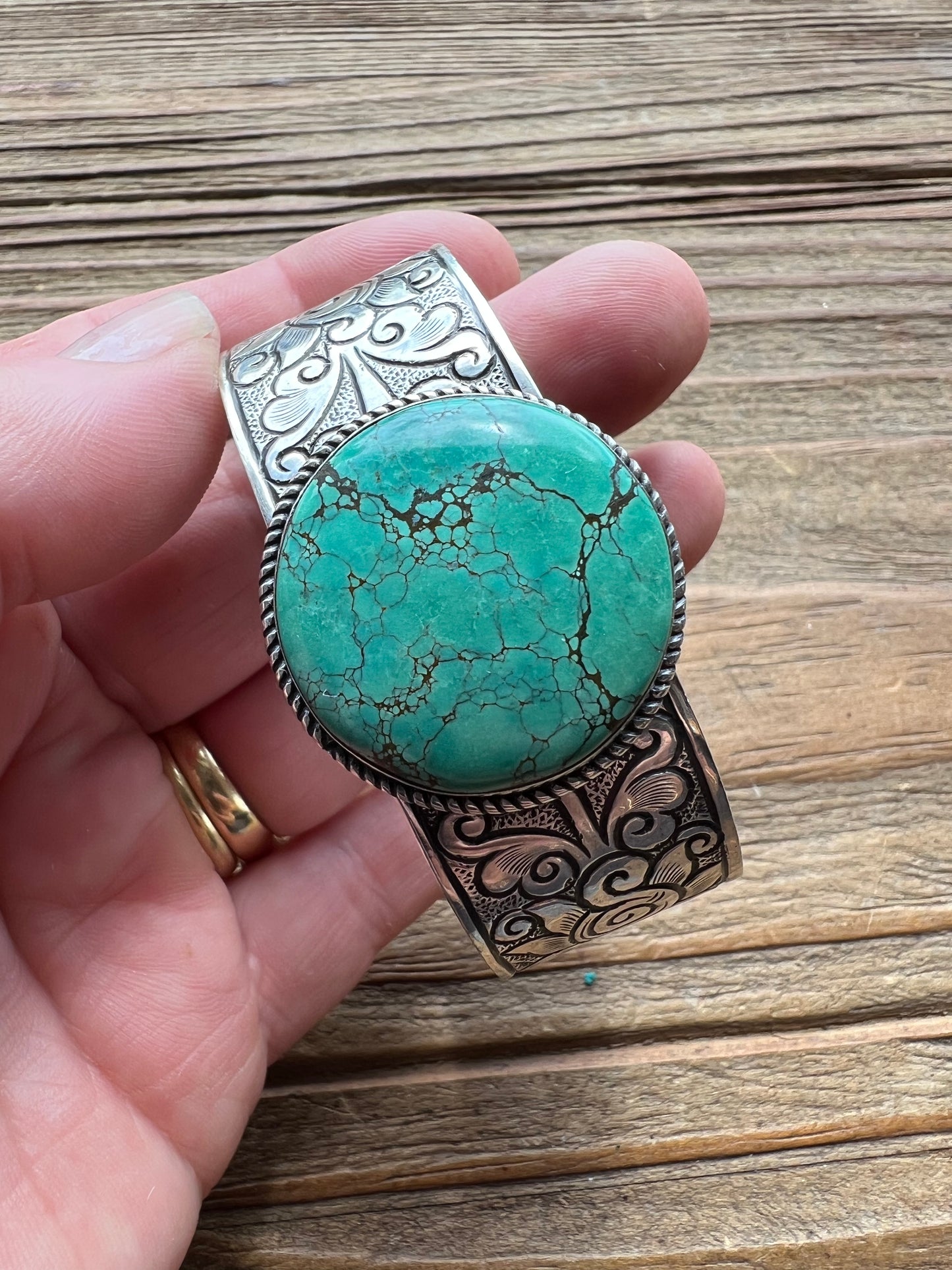 Turquoise and Sterling Silver Cuff