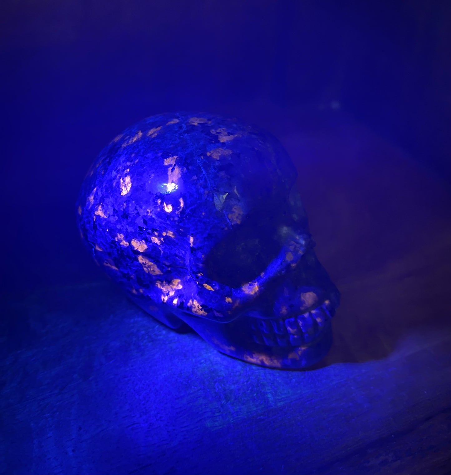 Yooperlite/Ultra Violet Sodalite Skull