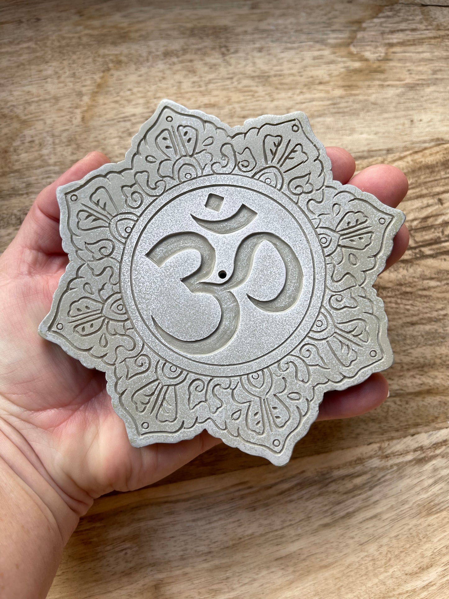 Om-Lotus shaped Incense Burner