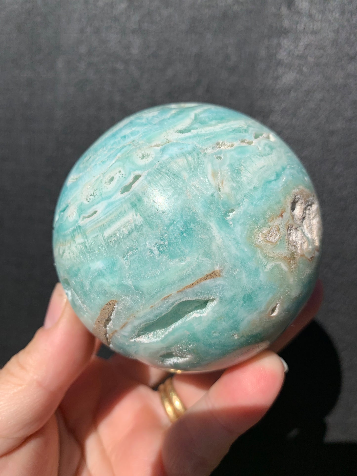 Blue Calcite/Aragonite Sphere