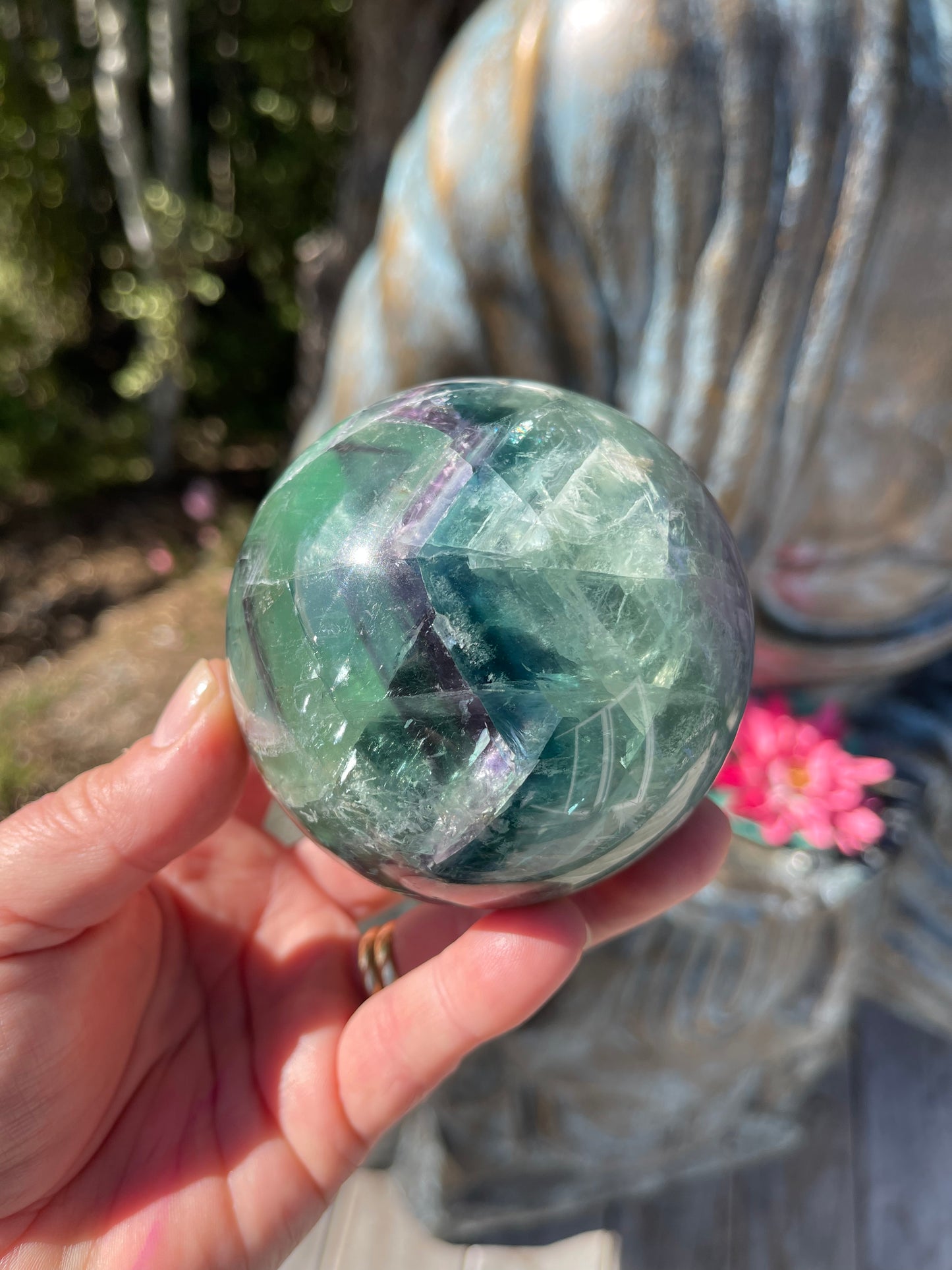 Rainbow Fluorite Sphere