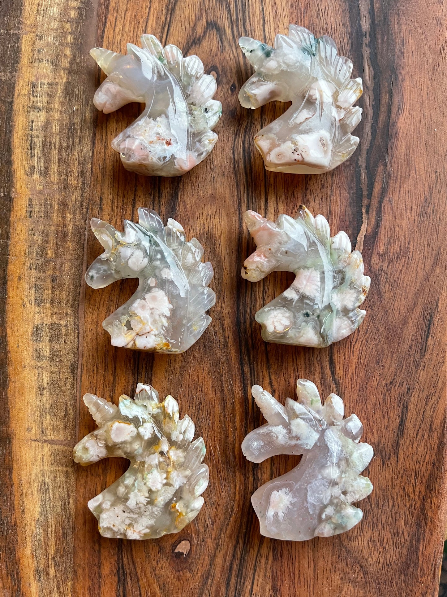 Cherry Blossom/Flower Agate Unicorns