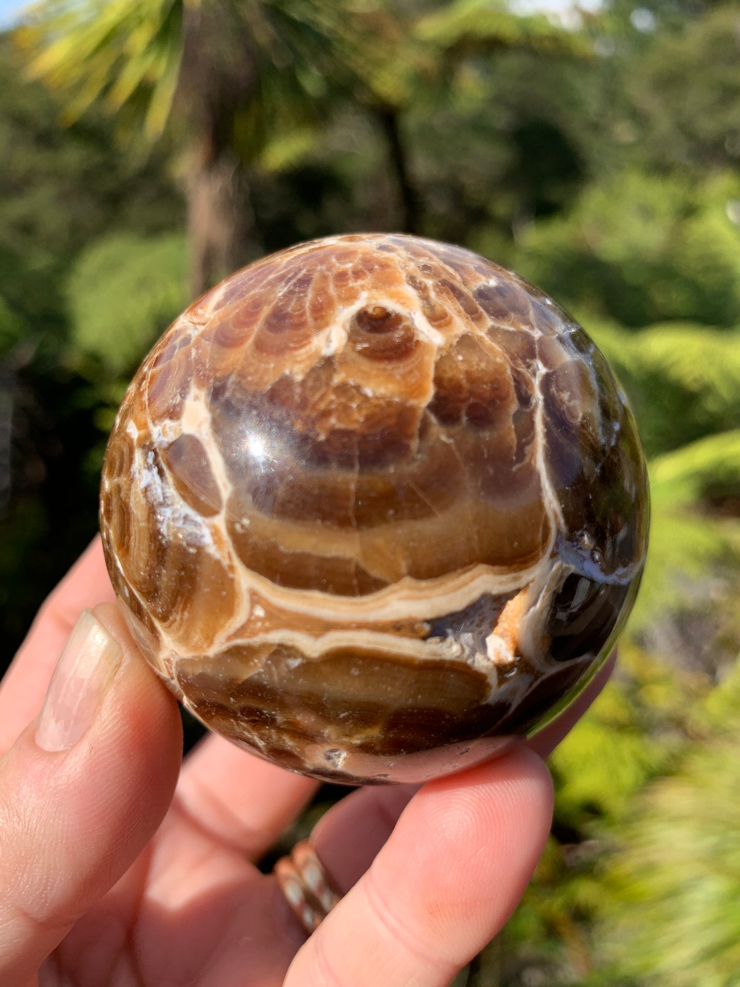 Chocolate Calcite Sphere