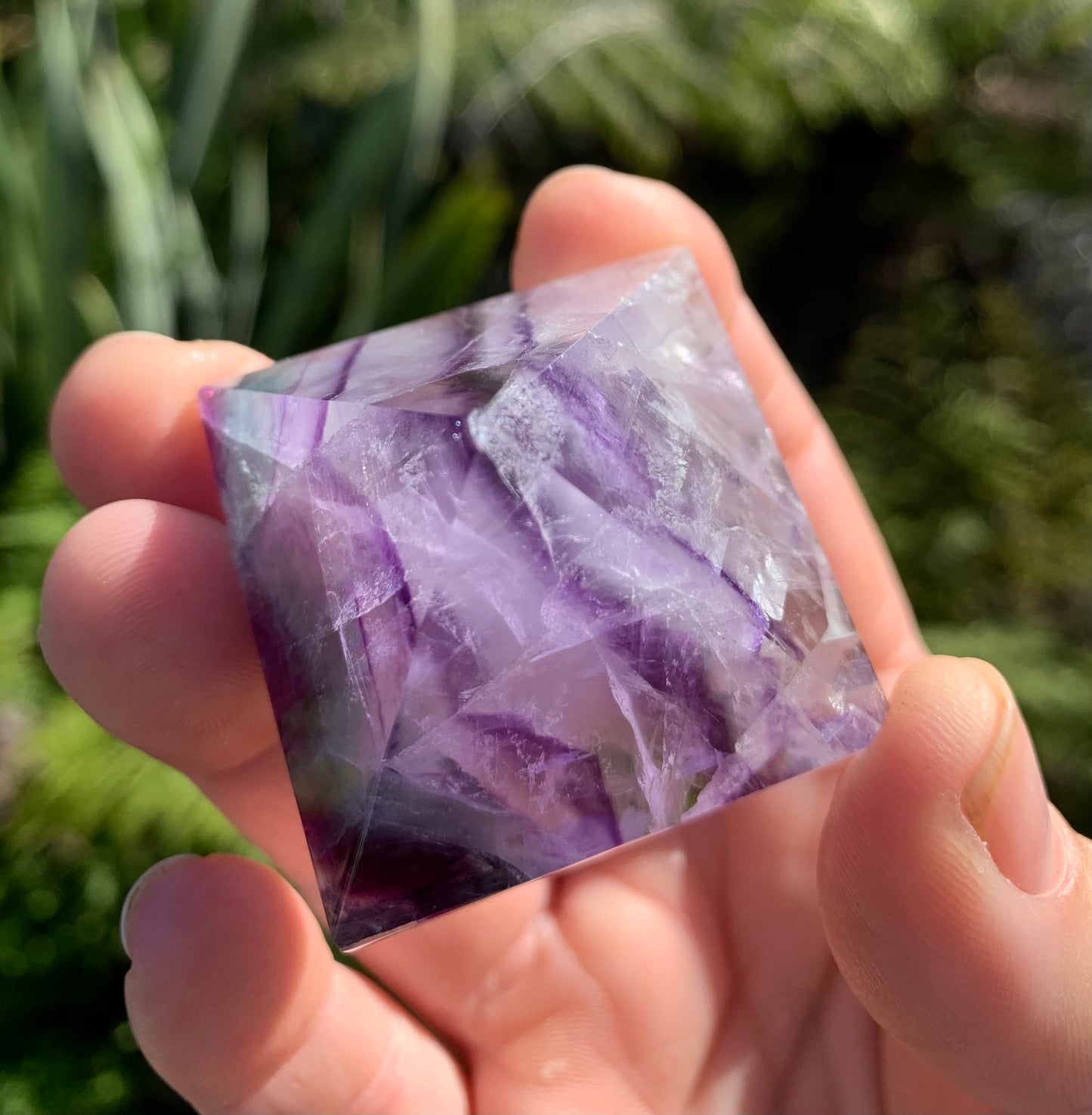 Rainbow Fluorite Pyramid