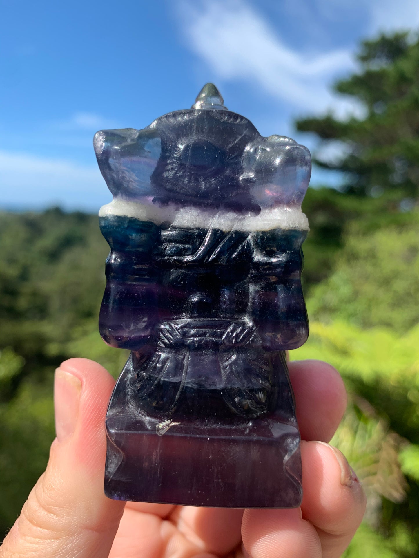 Rainbow Fluorite Ganesha