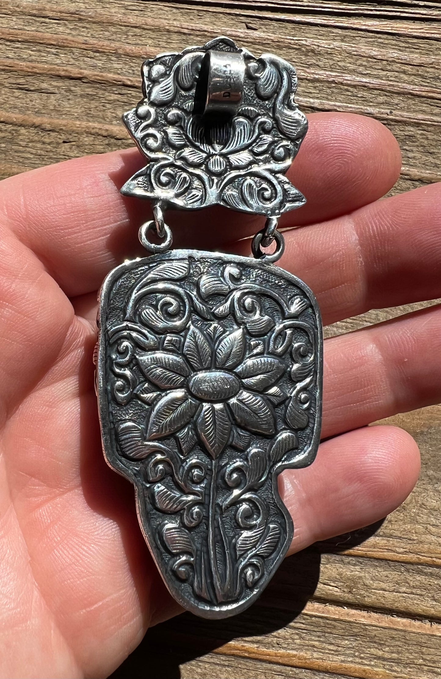 Sterling Silver and Elephant Head Pendant handmade