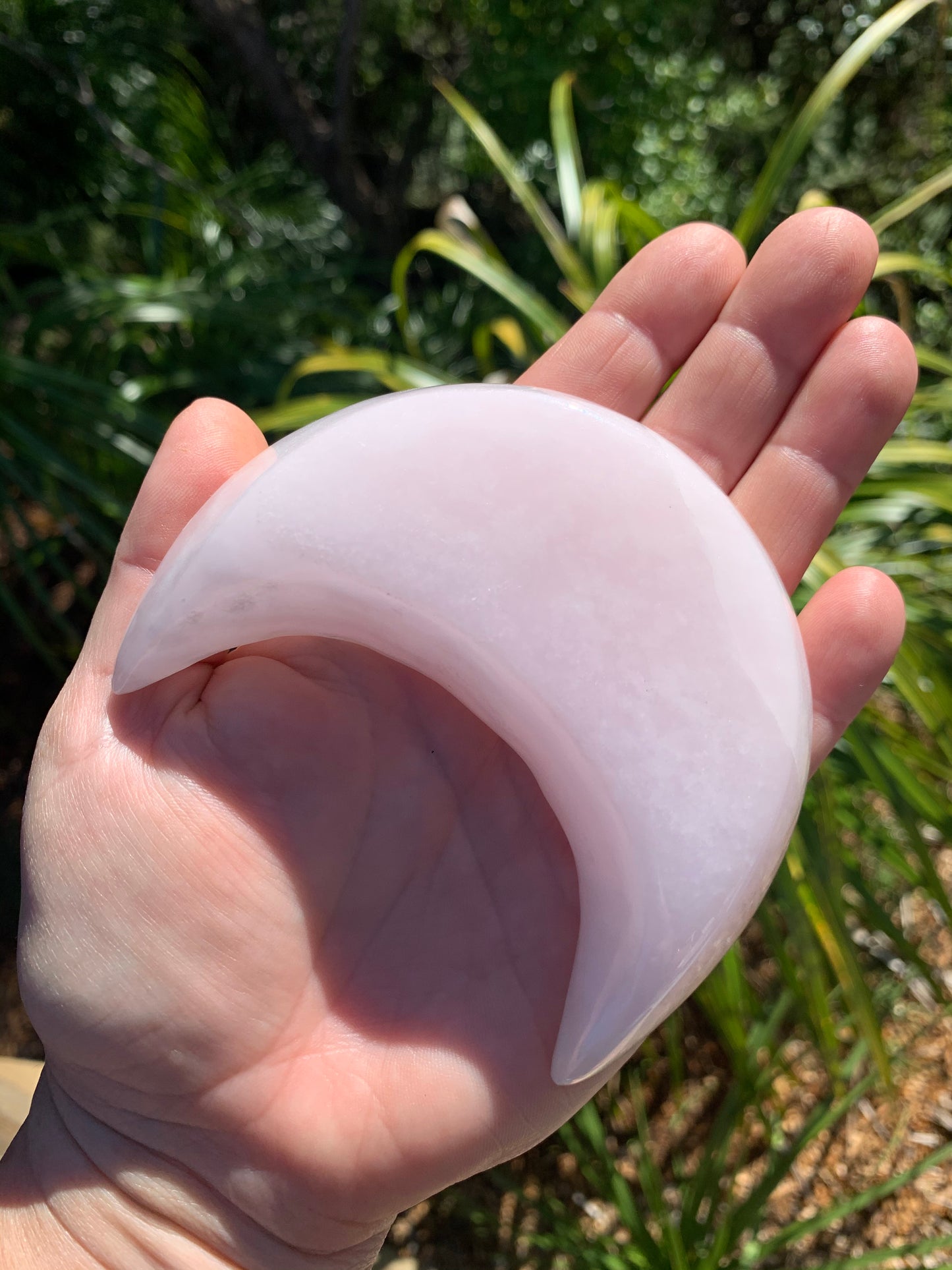 Pink Mangano Calcite Moon Bowl