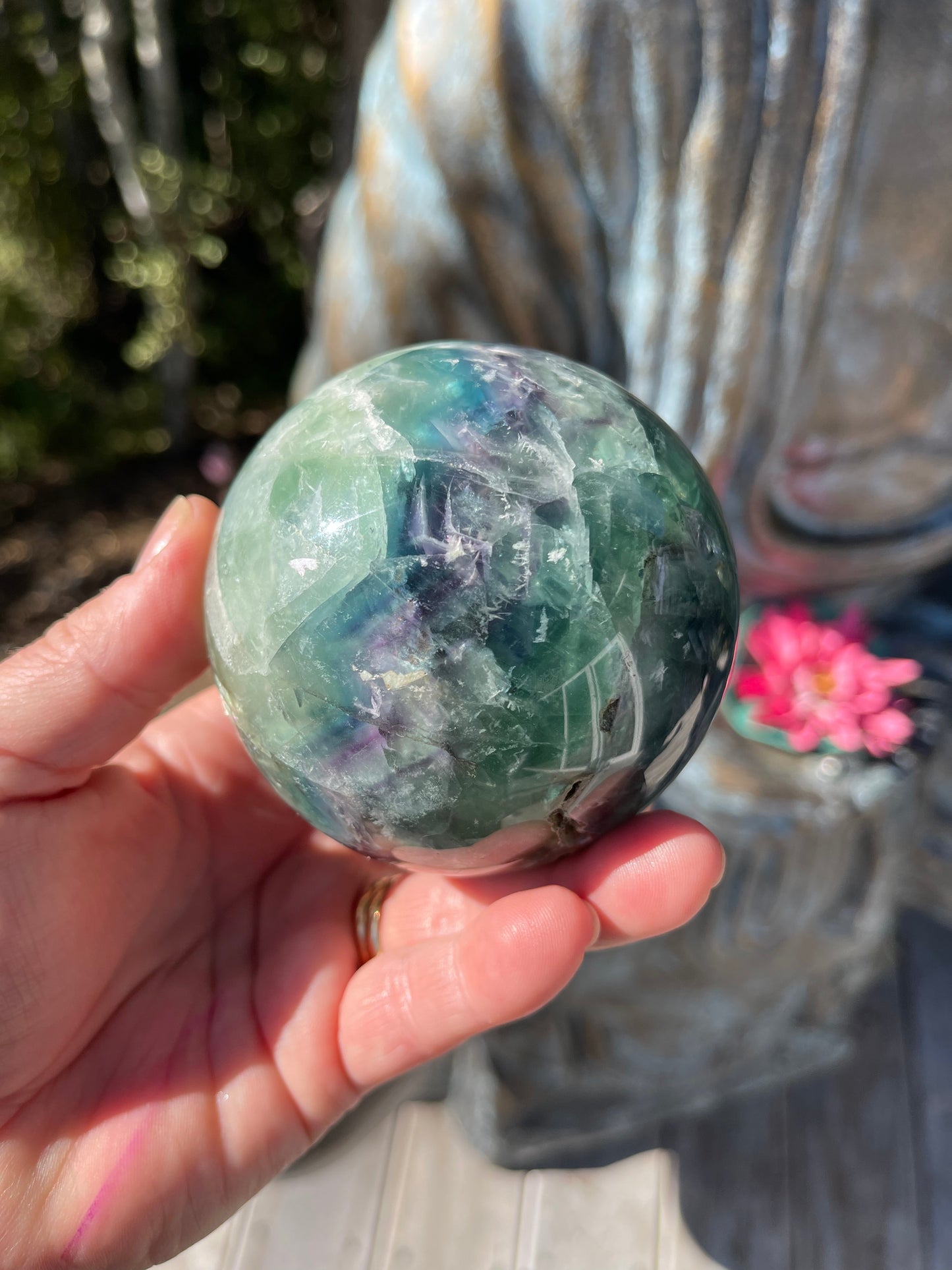 Rainbow Fluorite Sphere