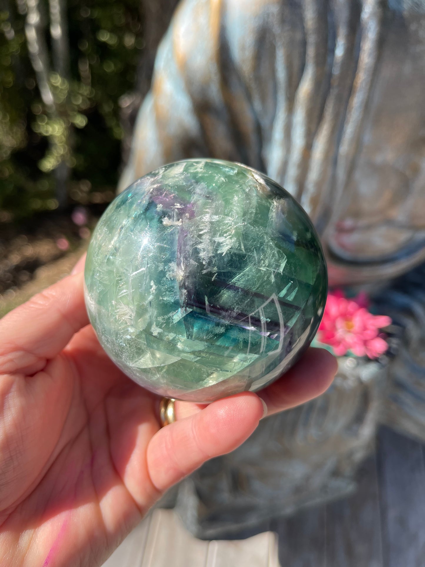 Rainbow Fluorite Sphere
