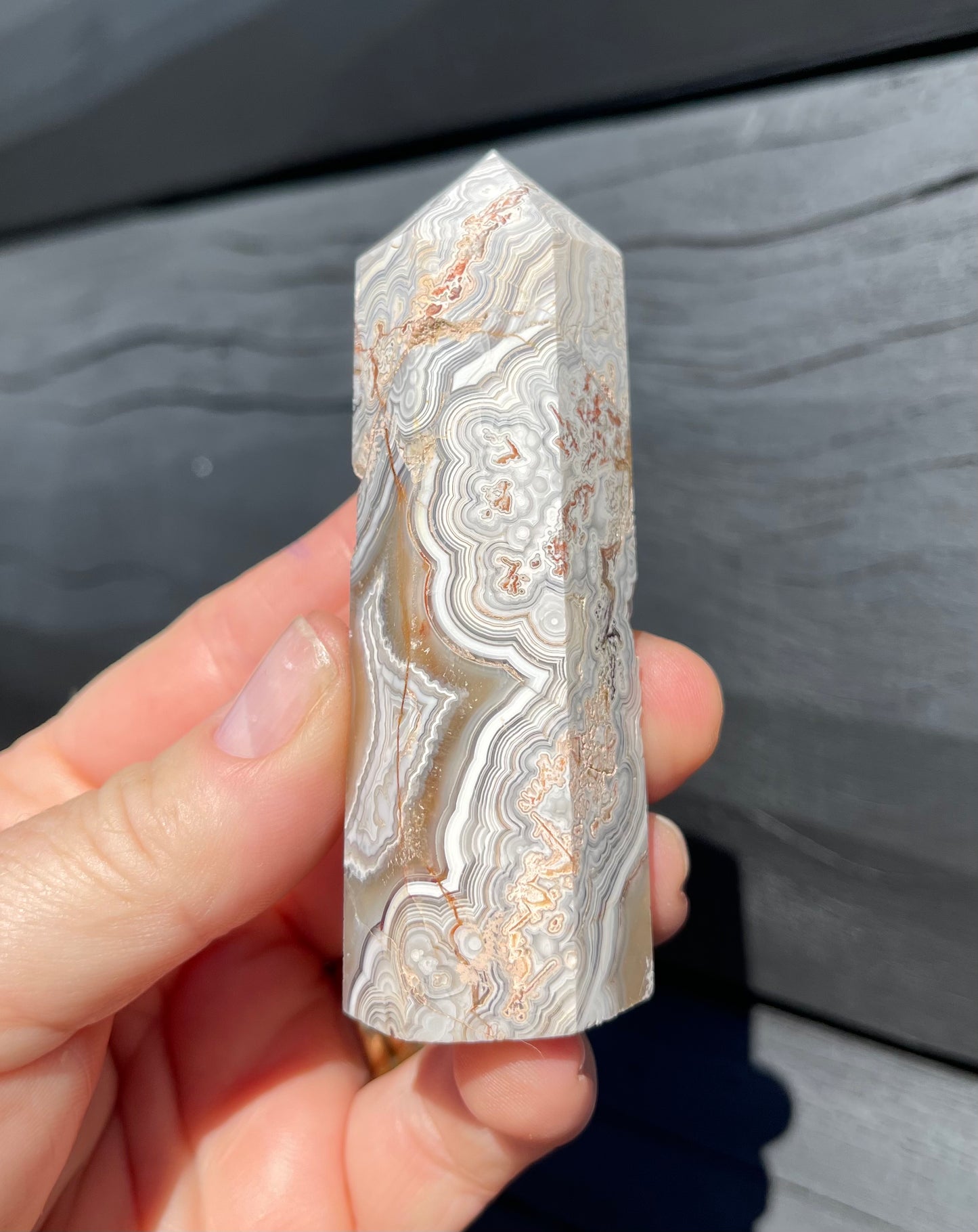 Crazy Lace Agate Tower
