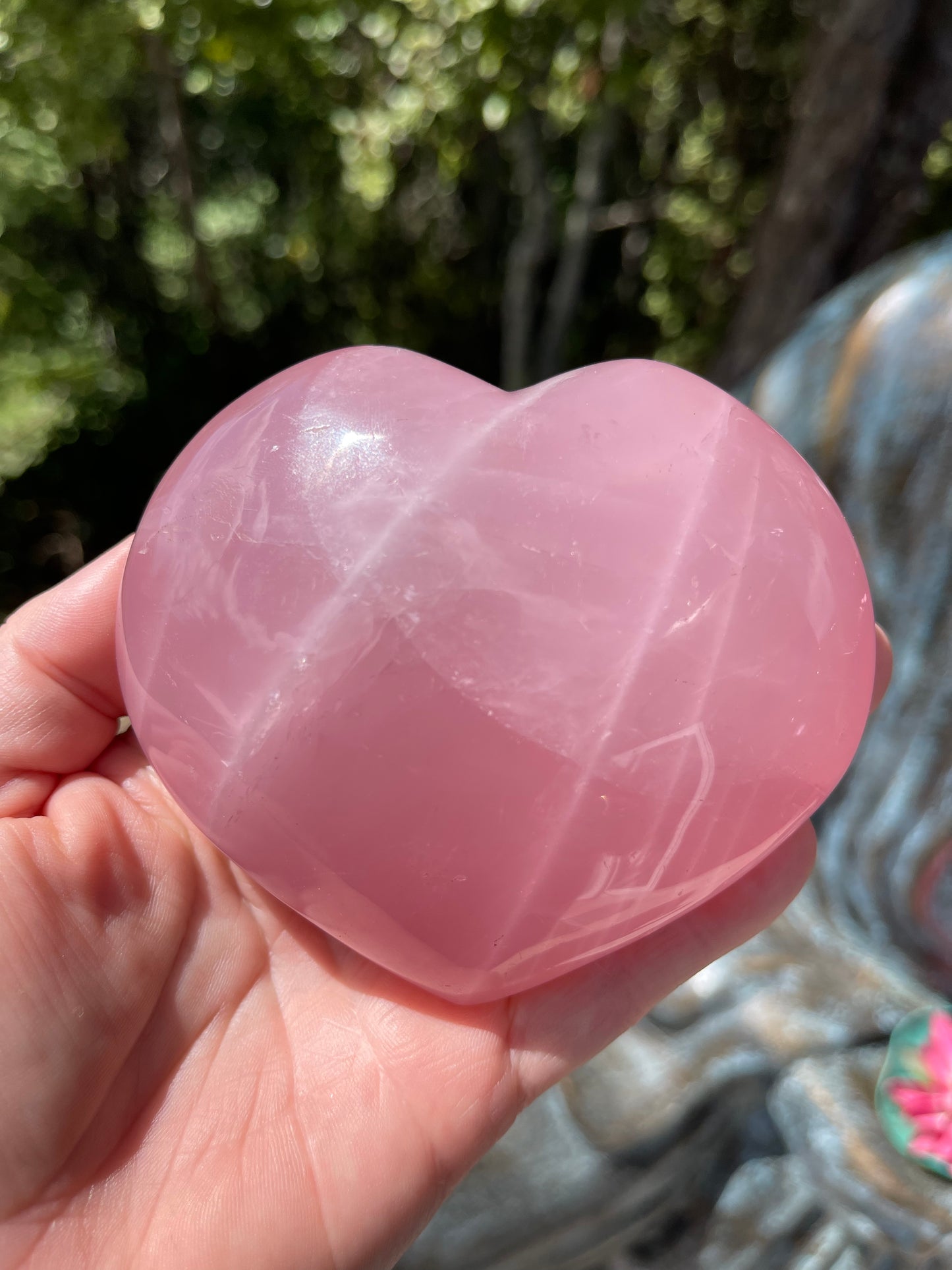 Star Rose Quartz Heart