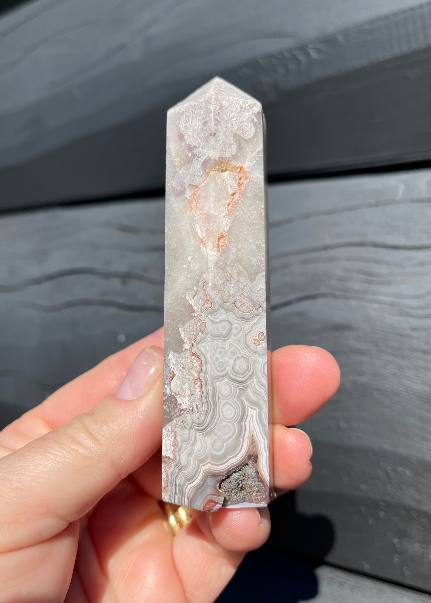 Crazy Lace Agate Tower