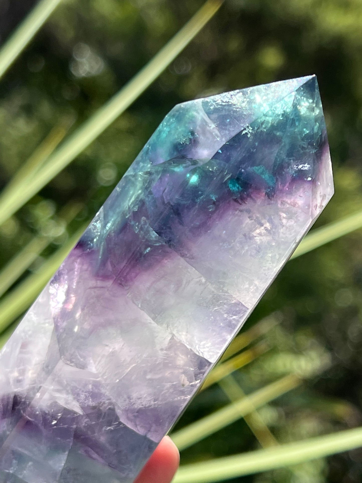 Rainbow Fluorite Double Terminated Point