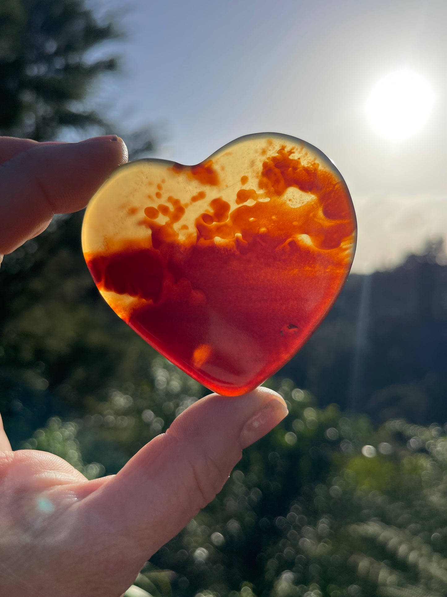 Blue Amber Heart