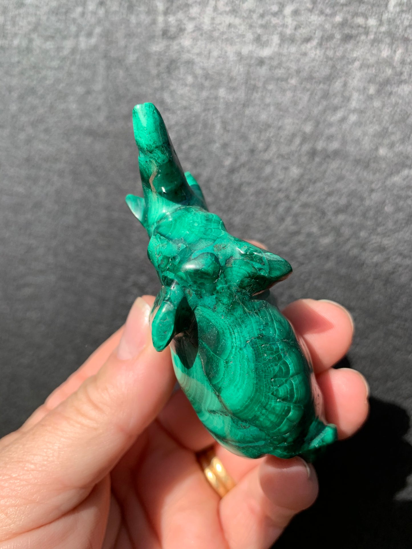 Malachite Carved Elephant