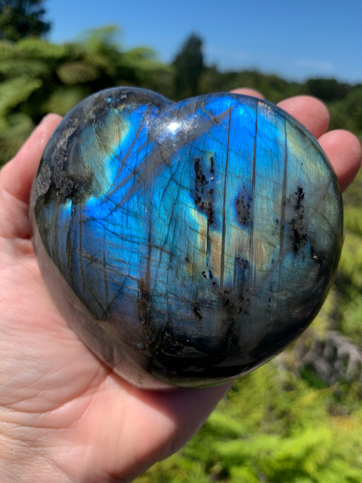 Labradorite Heart