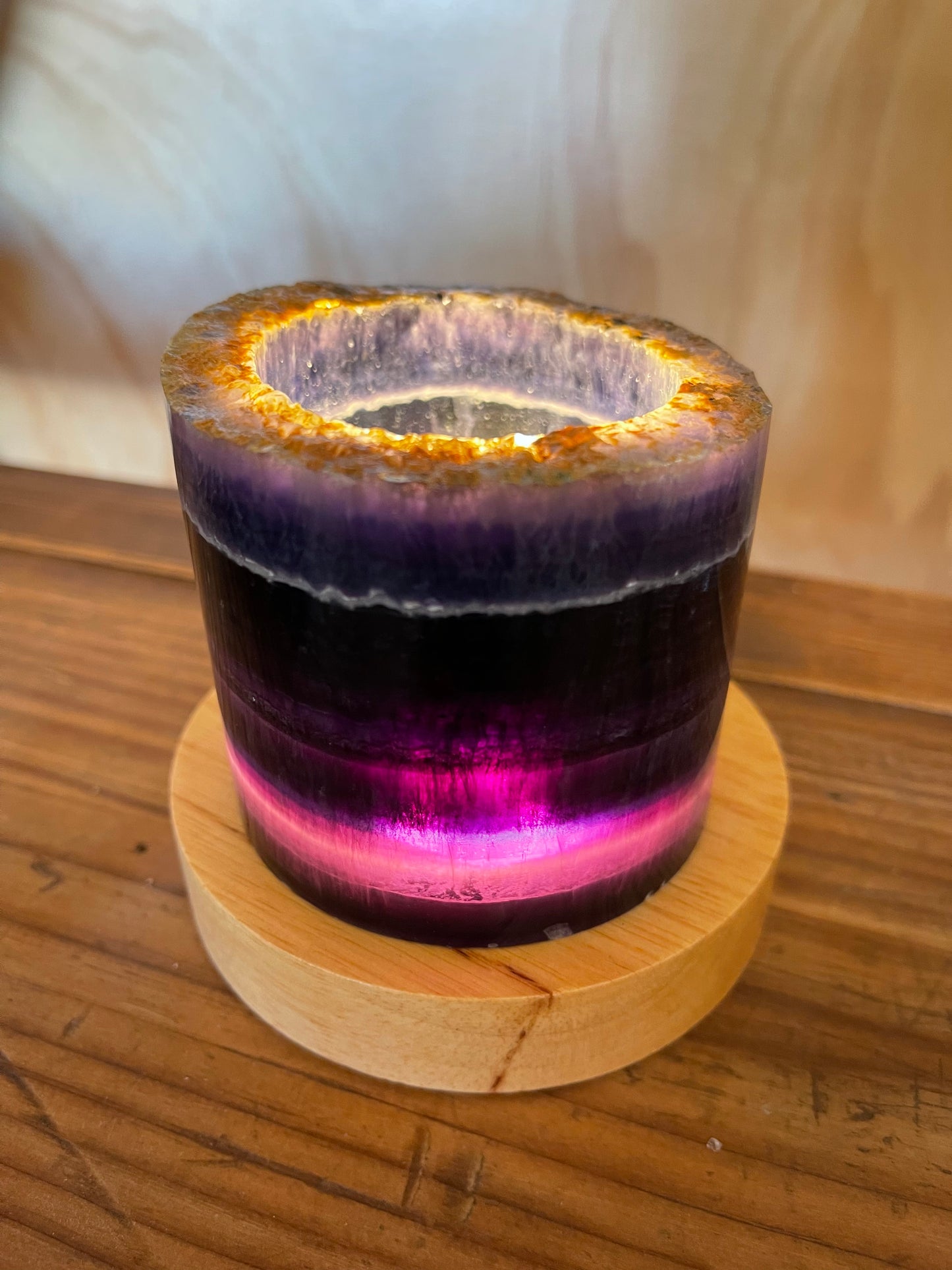 Rainbow Fluorite Lamp