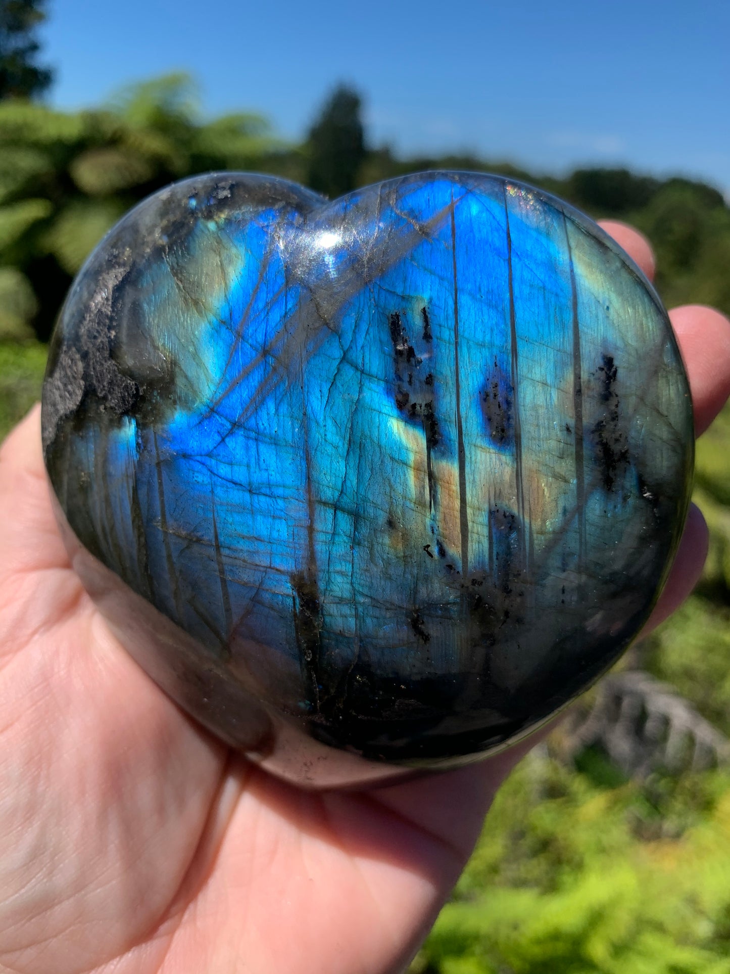 Labradorite Heart