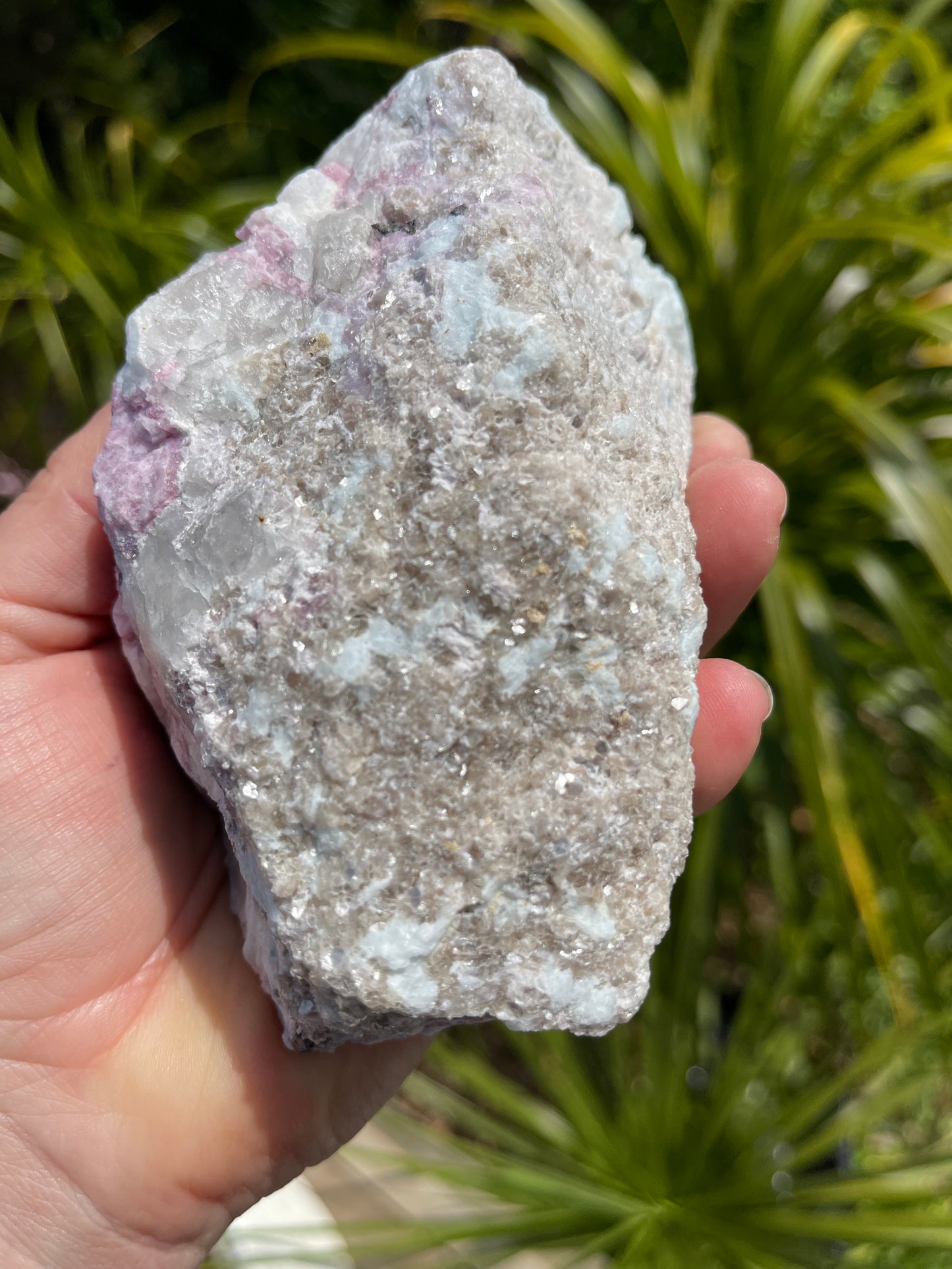 Pink Tourmaline, lepidolite and Muscovite in Quartz