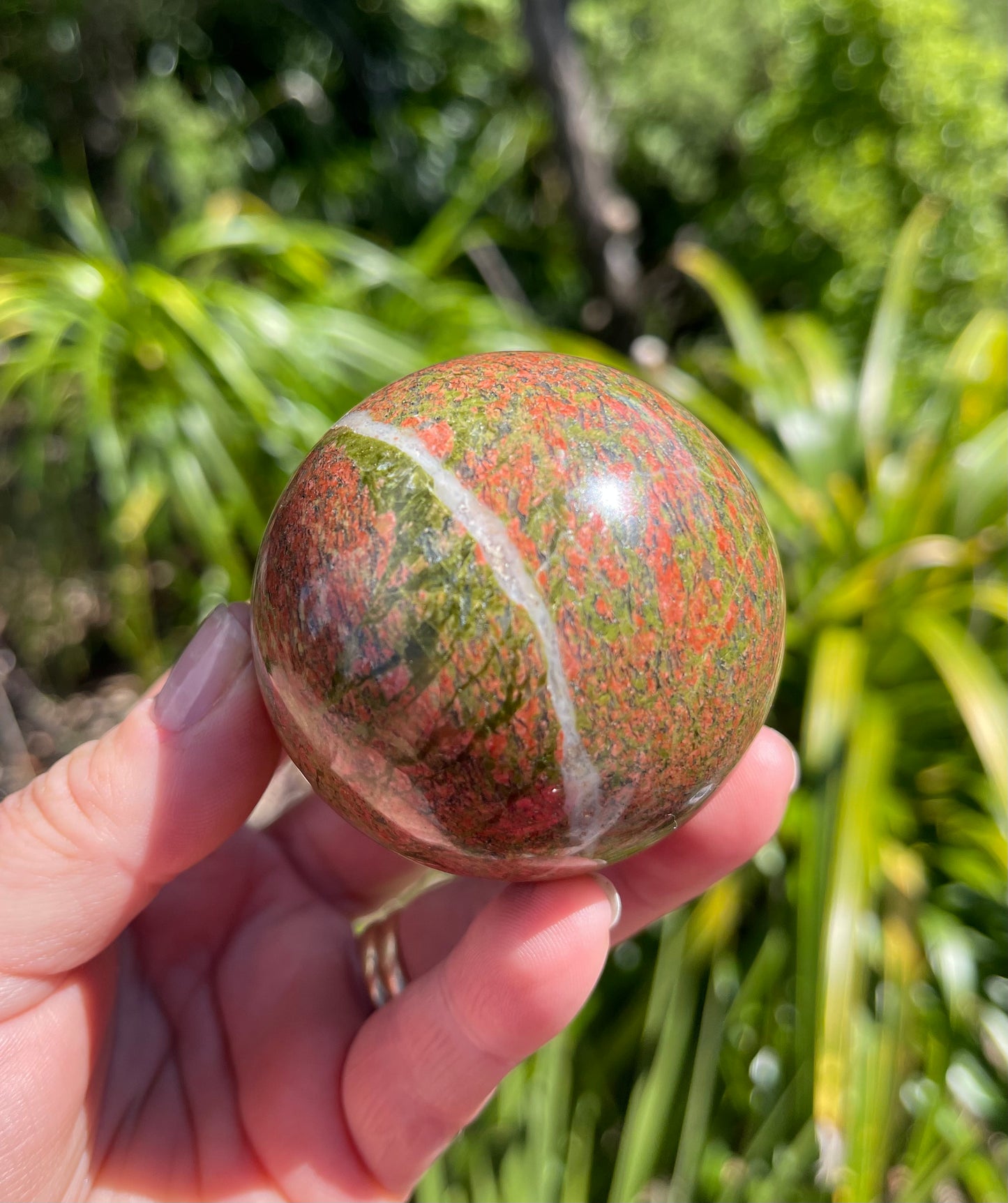Unakite Jasper Sphere