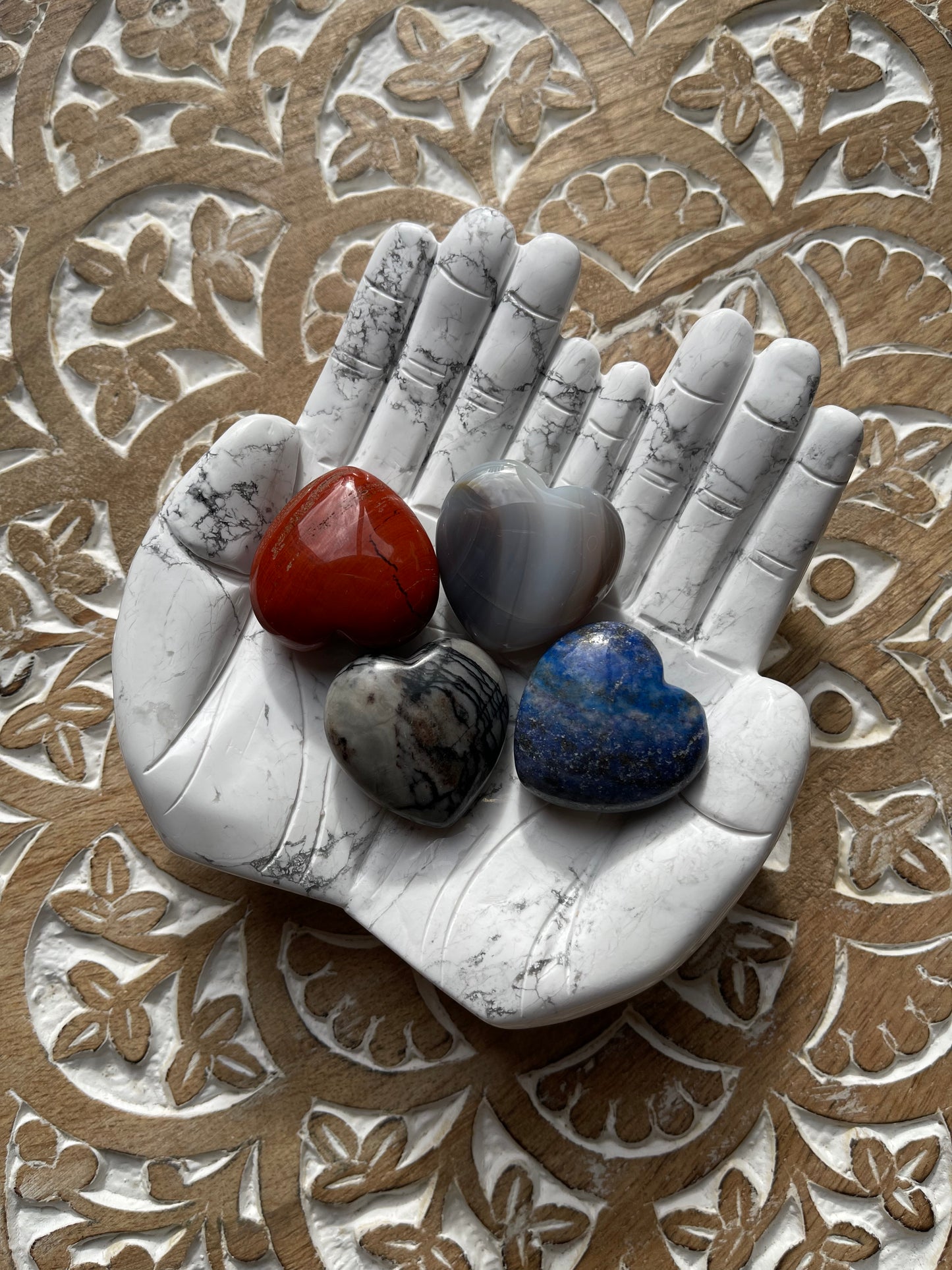Howlite Offering Hands Bowl