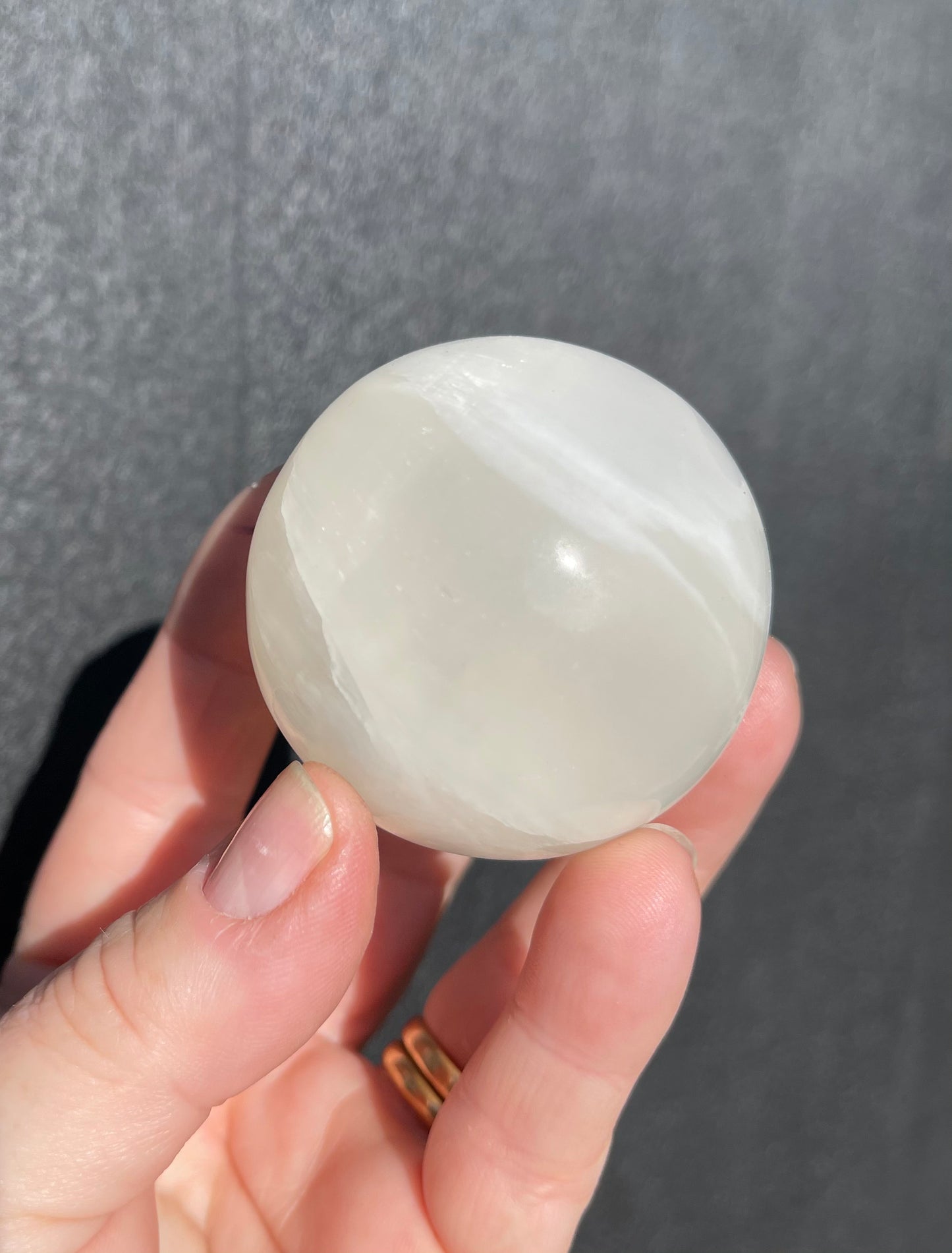 White Calcite Sphere