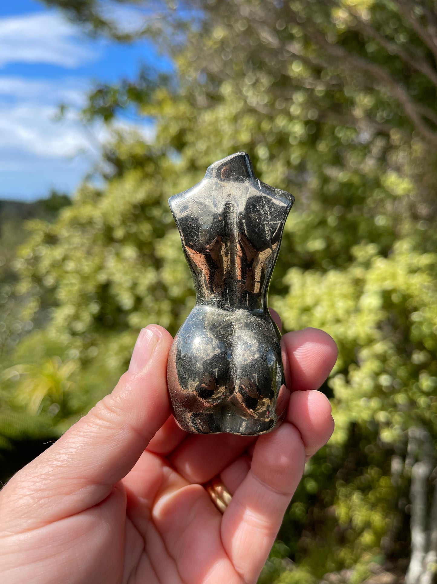 Pyrite Goddess Bust