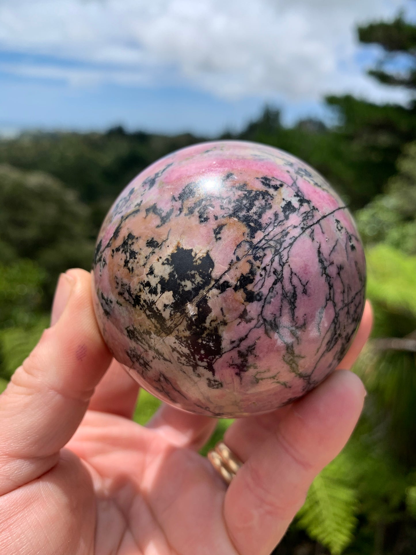 Rhodonite Sphere
