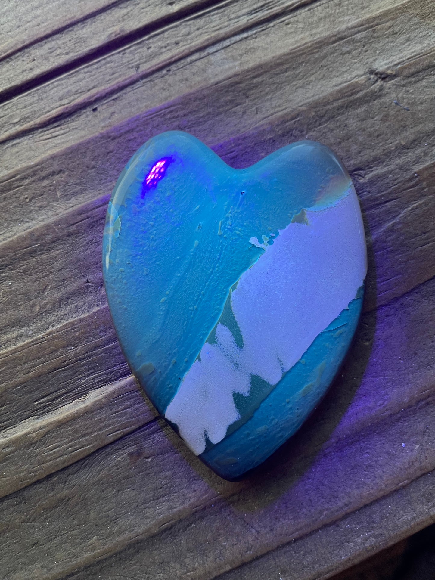 Blue Amber Heart