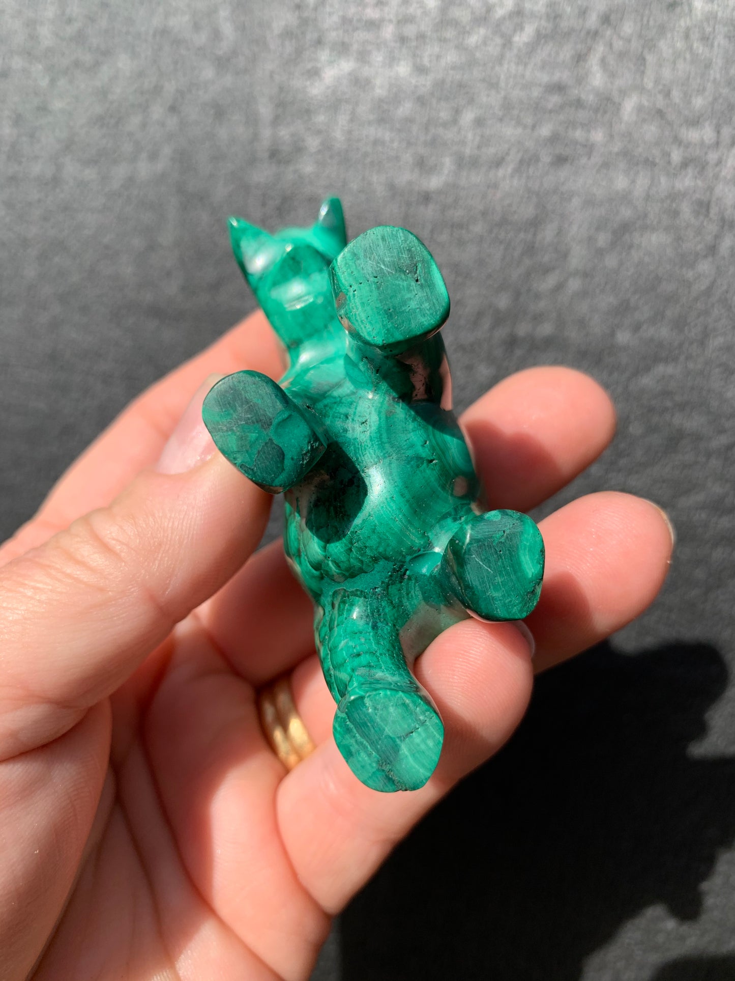 Malachite Carved Elephant