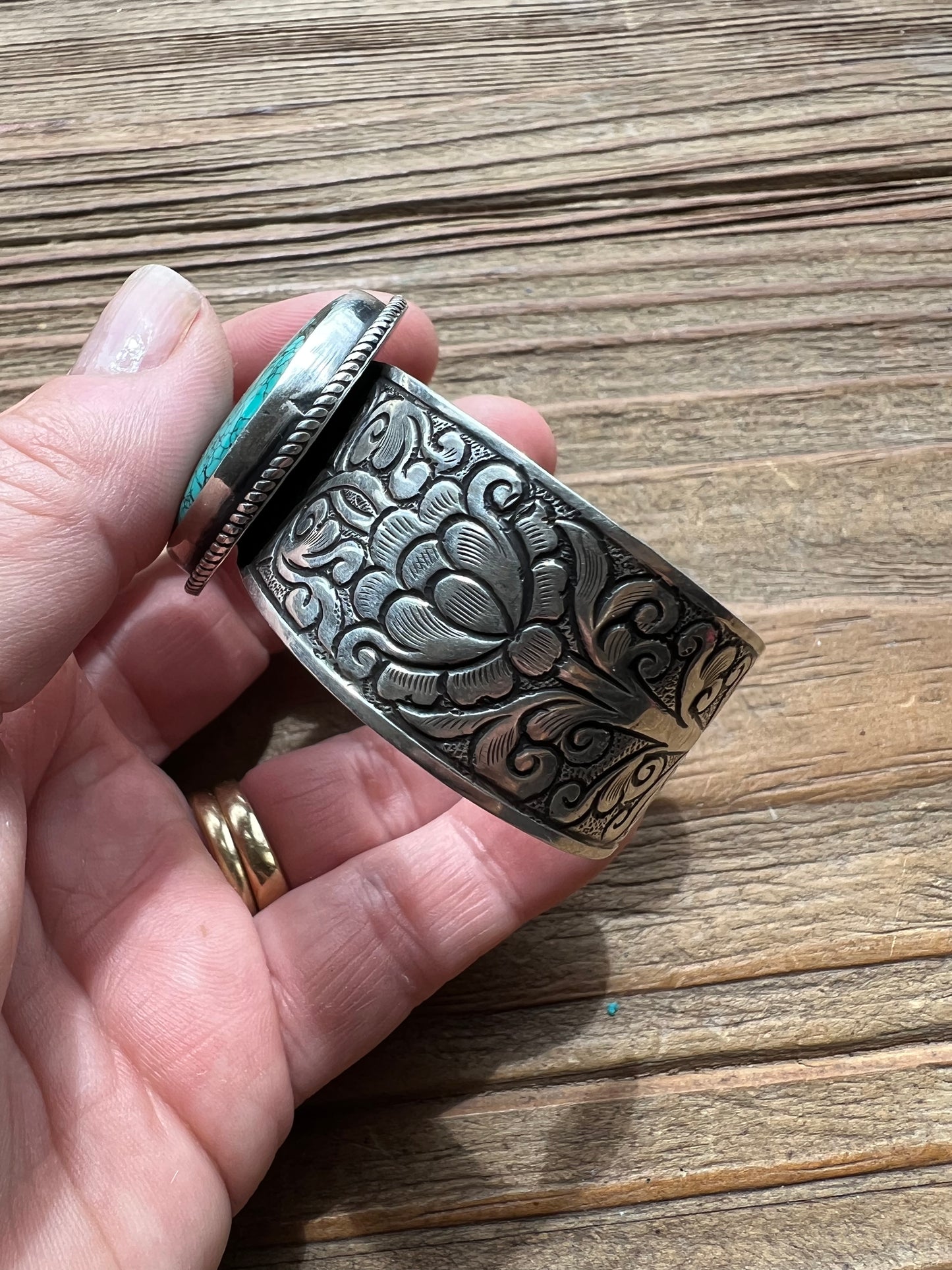 Turquoise and Sterling Silver Cuff