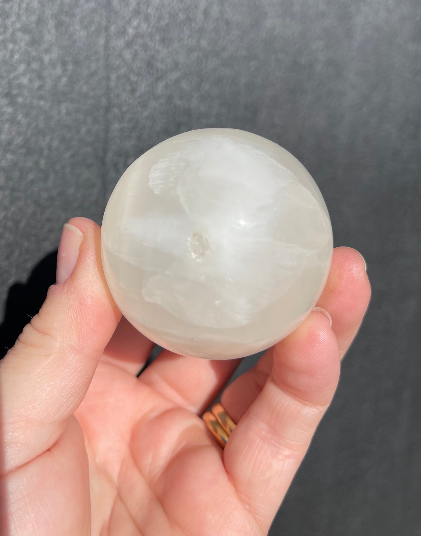 White Calcite Sphere